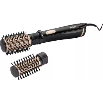 Uscător de păr cu aer cald și perie rotativă dublă BaByliss Big Hair, 1000 W, negru/auriu