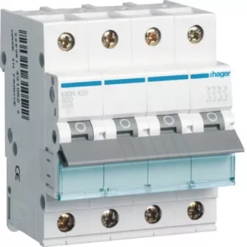Întrerupător automat de protecție Hager MBN420 4 poli curba B 20A 6kA