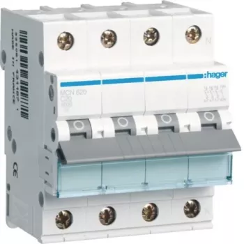 Întrerupător automat de protecție Hager MCN620 3P+N curba C 20A 6kA
