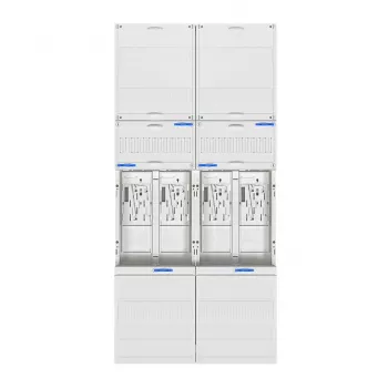 Câmp de contorizare complet cu cablare universală Z HAGER ZK3EN24, 4 locuri de contor, BKE-I, lățime 2 câmpuri, 1050mm