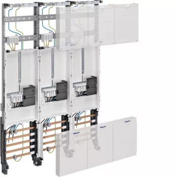 HAGER Complete Metering Field ZL33W4N, 3-Phase, 3-Point, 1050mm, 3-Field
