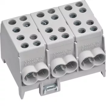 Bornă de derivație pentru linie principală Hager KH35L3 3 poli 2x35-2x25mm² gri