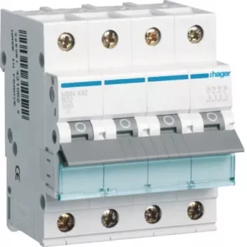 Întrerupător automat de protecție Hager MBN432 4 poli 32A curba B 6kA