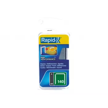 Capse RAPID TOOLS tip 140 pentru sârmă plată, lungime picior 14 mm, oțel galvanizat, 1250 bucăți, pe carton 40109576
