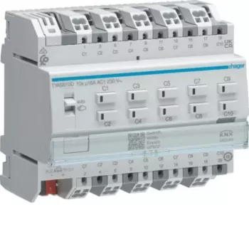 Actor KNX pentru comutare/jaluze Hager TYAS610D 10/5 canale 16A sarcină C Secure