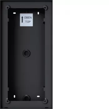 Carcasă de montaj aparent Hager REW407X pentru interfon Mono, 2/3/4 butoane de apel, antracit
