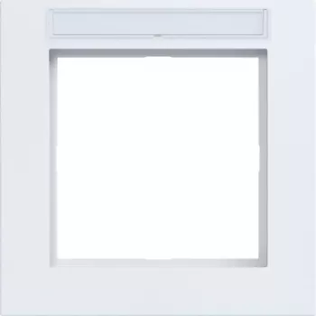 Ramă Hager A.1 cu 1 post, cu câmp pentru etichetă, alb luminos mat WAD6101WM