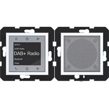 Difuzor radio HAGER WAN6110WG Radio Touch UP DAB+ Bluetooth, montaj îngropat