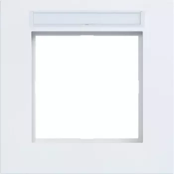 Ramă Hager A.8 cu 1 post, cu câmp pentru etichetă, alb luminos mat WAD8101WM