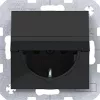 Priză SCHUKO HAGER WAS1110BG de suprafață cu capac rabatabil cu închidere automată, IP44, gri deschis