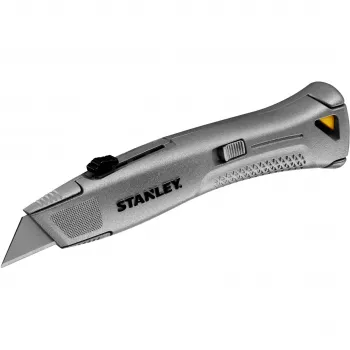 Cuțit universal retractabil heavy duty Stanley FMHT10505-0 FatMax, argintiu/negru, cu compartiment pentru lame și 3 lame