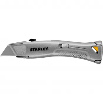 Cuțit universal retractabil heavy duty Stanley FMHT10505-0 FatMax, argintiu/negru, cu compartiment pentru lame și 3 lame