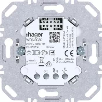 Modul variator universal HAGER WDN2030, 1 post, montaj îngropat, 230V, 300W/100W LED