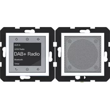 Difuzor radio HAGER WAN6110WM Radio Touch UP DAB+ Bluetooth, montaj îngropat