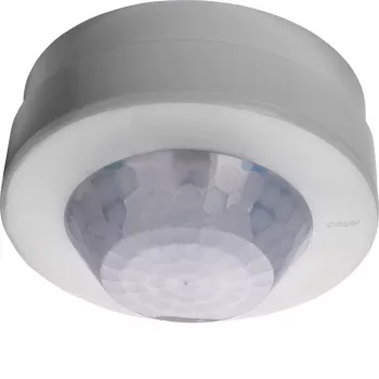 Detector de mișcare PIR Hager EER513 360° de suprafață, rază 20 m, IP55, alb