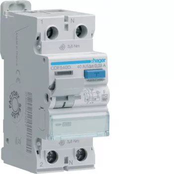Întreruptor diferențial HAGER CDF540D 2P 40A 30mA tip F 10kA