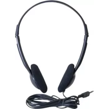 Căști cu fir Exertis Connect on-ear cu microfon cu braț, jack 3,5 mm, negre (059201)
