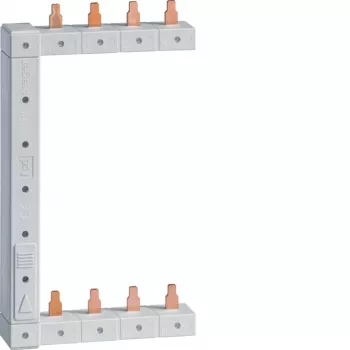 Bară de fază verticală HAGER KCF663S, 3 poli, 63 A, 400 V, 10 mm², stânga/dreapta