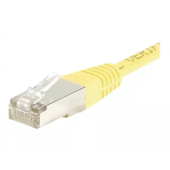 Cablu patch EXERTIS CONNECT Cat.6 F/UTP, 7 m, galben, slim cu protecție anti-agățare a clemei 245570