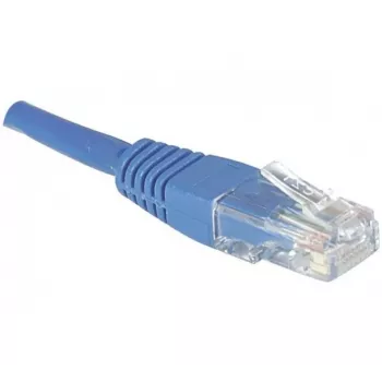 Cablu patch EXERTIS CONNECT Cat.6 U/UTP, 0,5 m, albastru, cu protecție anti-agățare a clemei 246700