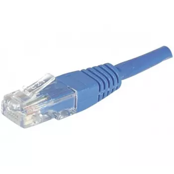 Cablu patch EXERTIS CONNECT Cat.6 U/UTP, 0,5 m, albastru, cu protecție anti-agățare a clemei 246700