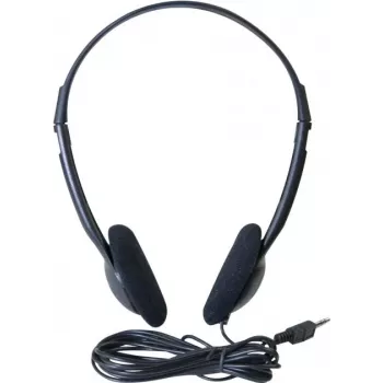 Cască on-ear Exertis Connect cu microfon, jack 3,5 mm, negru (059204)