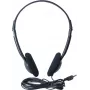 Cască on-ear Exertis Connect cu microfon, jack 3,5 mm, negru (059204)