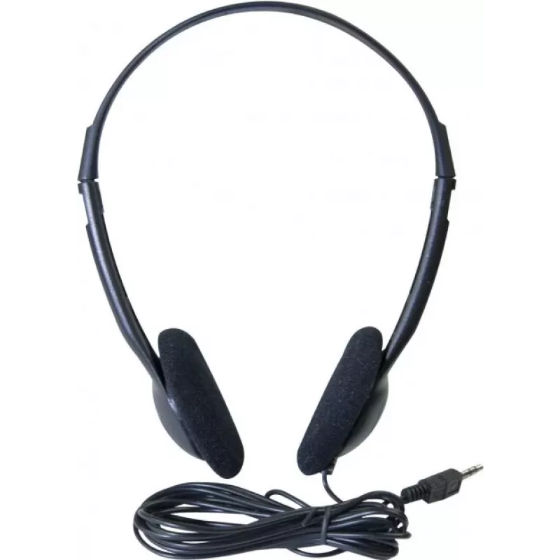 Cască on-ear Exertis Connect cu microfon, jack 3,5 mm, negru (059204)