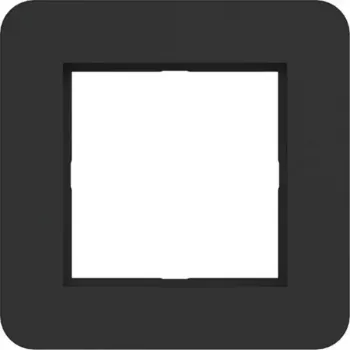 Ramă de acoperire Hager C.8 cu 1 post, negru de noapte mat WAD9100BM