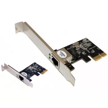 Placă de rețea EXERTIS CONNECT 1 Gigabit PCI Express, standard și low profile 300555