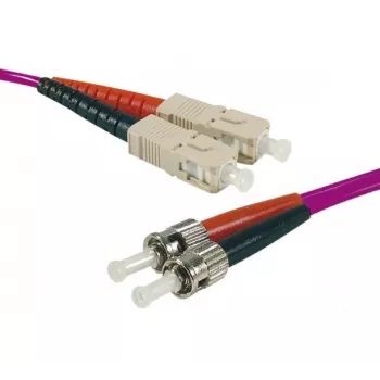 Cablu patch fibră optică EXERTIS CONNECT Eco, OM4 50/125µm, ST la SC duplex, violet erika, 5m 392824