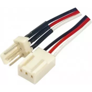 Cablu prelungitor de alimentare pentru ventilator EXERTIS CONNECT cu 3 pini, 0,45 m, negru 146871