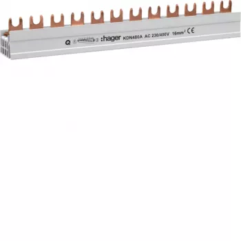 Bară colectoare cu pini Hager KDN480A 4 poli 80A 12 module