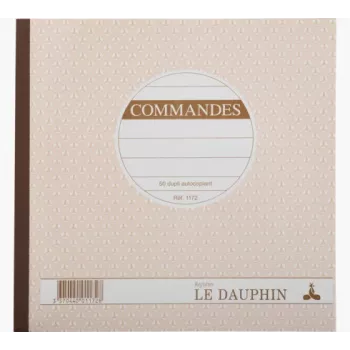 Bloc formular de comandă Le Dauphin Manifold Commandes, 210 x 210 mm, autocopiativ în 2 părți, 50 seturi, alb/galben (1172D)
