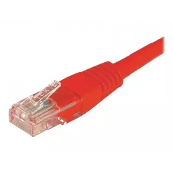 Cablu patch Cat.6 U/UTP EXERTIS CONNECT, roșu, 3,0 m, RJ45, cu protecție anti-agățare a clemei 243730