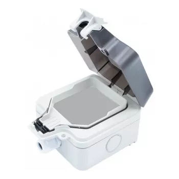 Carcasă de exterior aparentă IP66 Exertis Connect, 1 modul, gri deschis RAL 7035 (273049)
