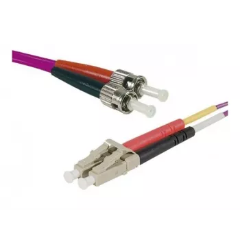 Cablu patch fibră optică Eco OM4 EXERTIS CONNECT LC duplex la ST duplex, 50/125 µm, violet Erika, 1,0 m, șlefuire UPC 392791