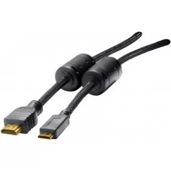 Cablu Mini HDMI EXERTIS CONNECT, High Speed HDMI, aurit, HDMI Type-A tată la Mini HDMI Type-C tată, 3,0 m 128280
