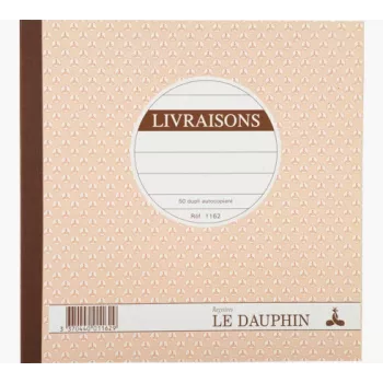 Registru de avize de livrare Le Dauphin, 210 x 210 mm, duplicat (1162D) - 1 buc.