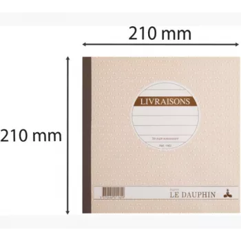 Registru de avize de livrare Le Dauphin, 210 x 210 mm, duplicat (1162D) - 1 buc.