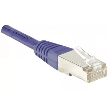 Cablu patch EXERTIS CONNECT Cat6 F/UTP, violet, 1,0 m, cu protecție slim anti-agățare a clemei 234170