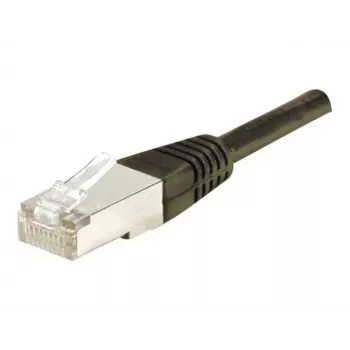 Cablu patch EXERTIS CONNECT Cat6 F/UTP, 3 m, negru, cu protecție slim anti-agățare a clemei 234250