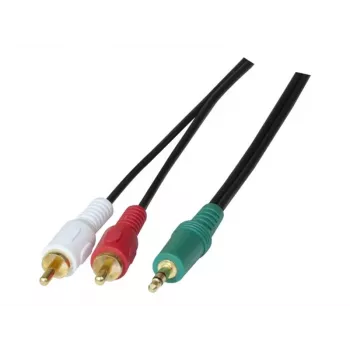 Cablu audio Exertis Connect 108791 3 m 3,5 mm la 2 x RCA tată negru