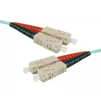Cablu patch din fibră optică EXERTIS CONNECT OM3 SC Duplex UPC, 50/125 µm, aqua, 20 m, High Density 392758