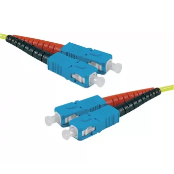 Cablu patch din fibră optică Exertis Connect HD, OS2 Singlemode, SC Duplex la SC Duplex, UPC, galben, 15 m 392877