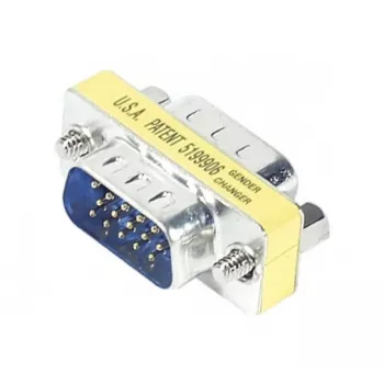 Mini gender changer TECLINE, HD D-Sub 15 pini tată la tată pentru VGA (50408)