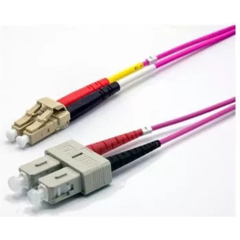 Cablu patch din fibră optică EKIVALAN OM4 Duplex LC/SC, 50/125 µm, violet heather, 5 m COZOM4DCLC2SE0050A
