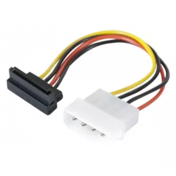 Cablul adaptor de alimentare EXERTIS CONNECT SATA, Molex la SATA 4 pini în unghi, Molex la SATA mamă în unghi, 15 cm 147553