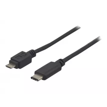 Cablul USB 2.0 EXERTIS CONNECT, USB Type-C la Micro-B, negru, 1,0 m 150301