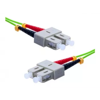 Cablu patch din fibră optică OM5 EXERTIS CONNECT SC duplex la SC duplex, 50/125 µm, UPC, verde lime, 2 m 392902